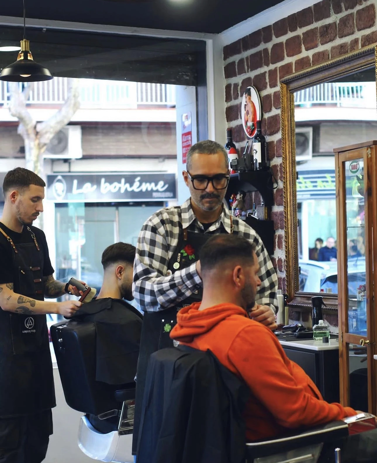 Ambiente de la barbería
